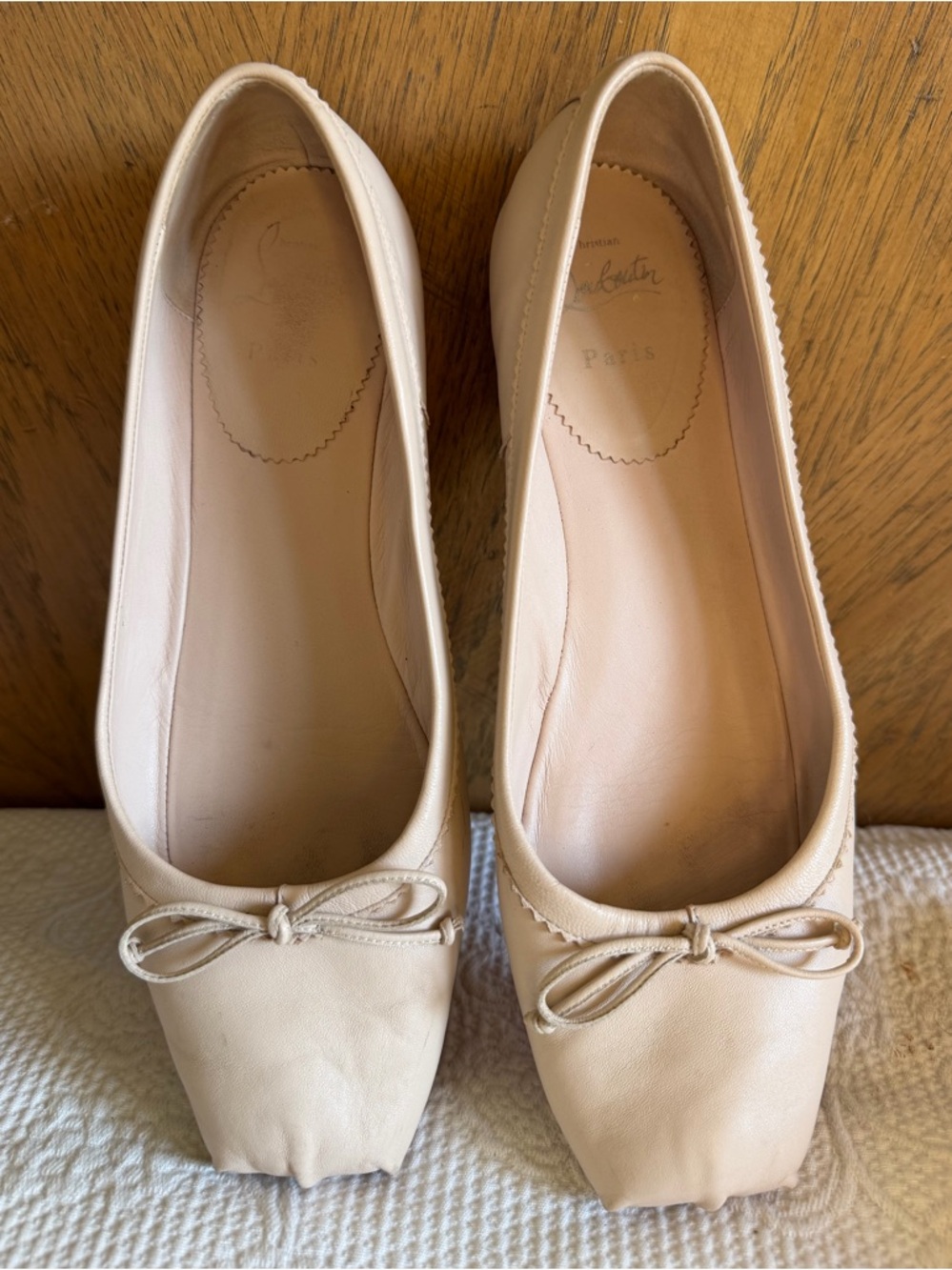 Christian Louboutin Mamadrague leather ballet flats size US10.5